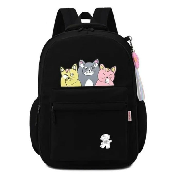 Rayhana - Tas Ransel Sekolah Anak Anak SD SMP Motif Karakter Kartun 3 Kucing