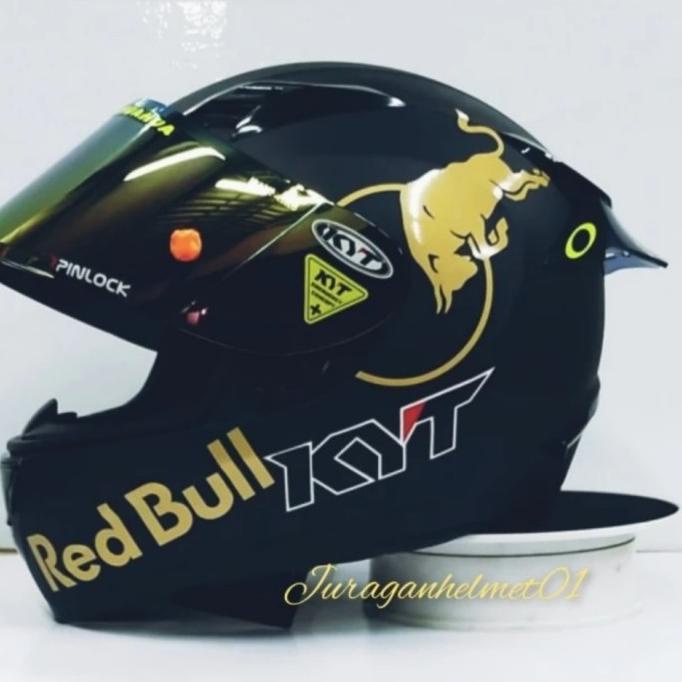 Helm Full Face Kyt R10 Red Bull Size M Hyenanuestore
