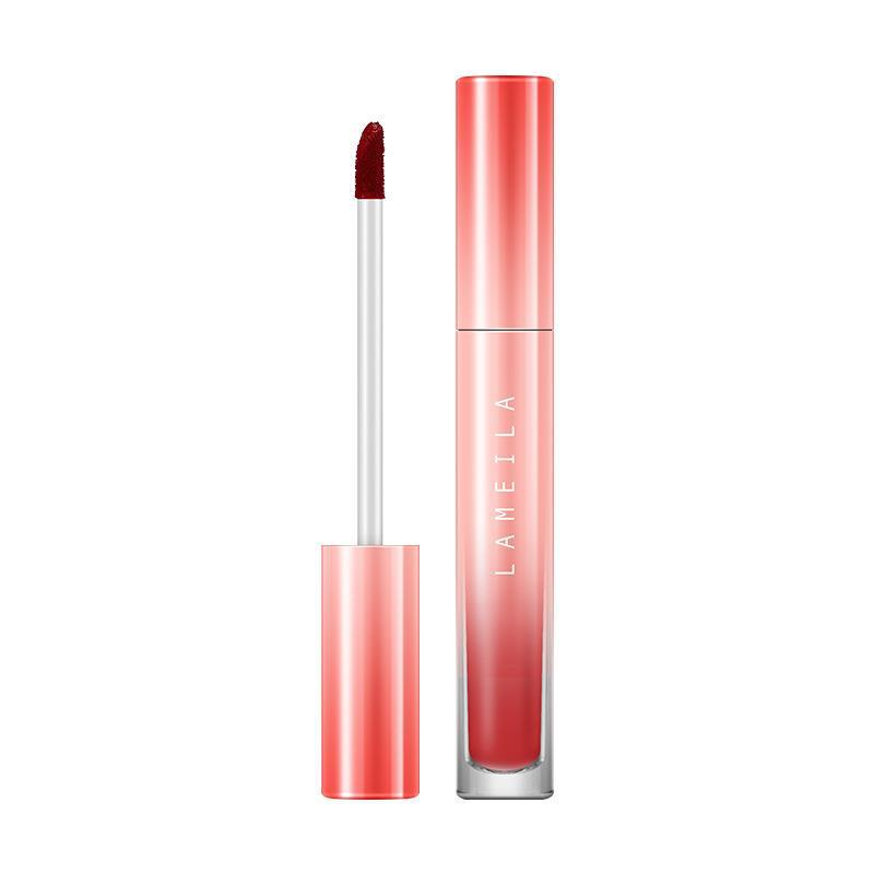 LAMEILA Lip Glaze Hot Pink Matte Lipstick Lip Gloss Lipstik Waterproof And Drable LA140