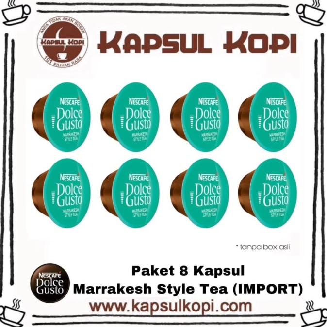 

Paket 8Kapsul Marrakesh Style Tea Impor Kapsulkopi Nescafe Dolce Gusto