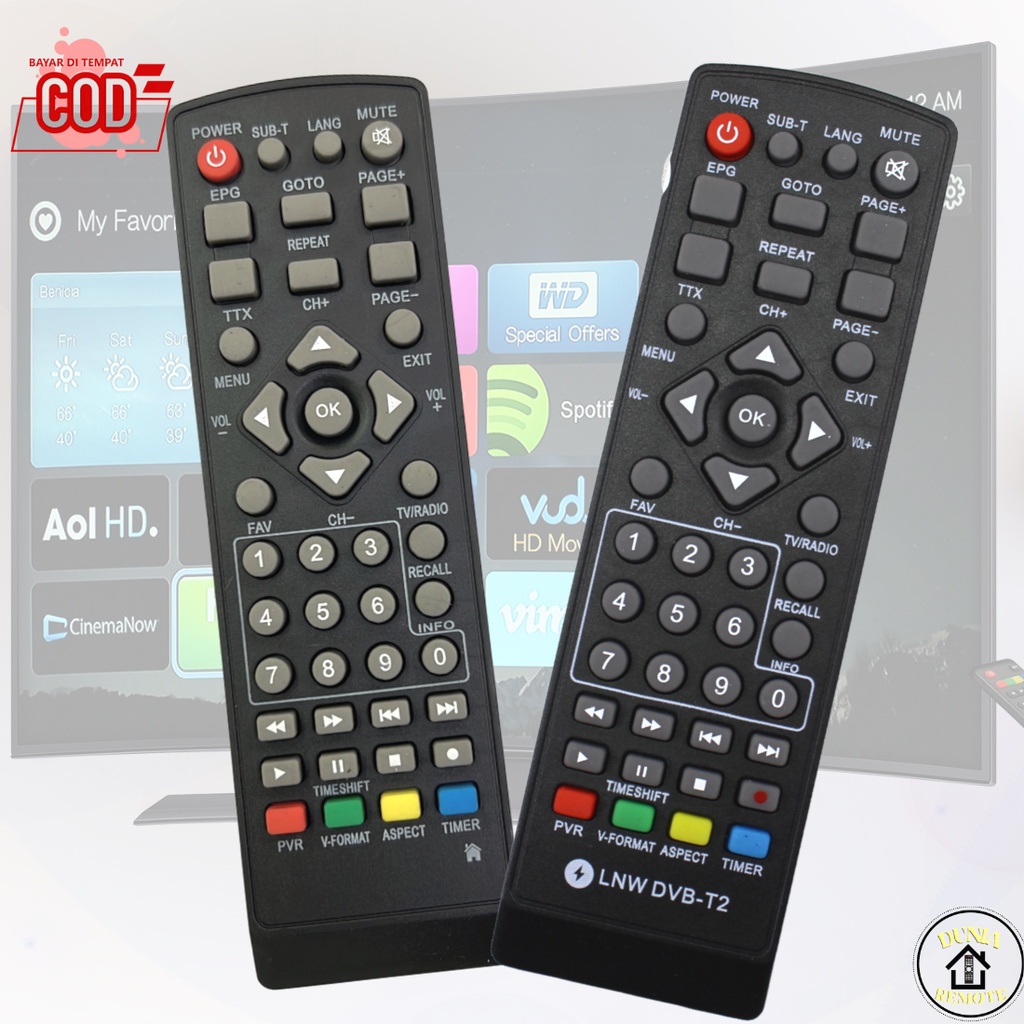 Remote Set Top Box Stb Series Supper Hd Lubby Dvb T2 Cabe Rawit Advance