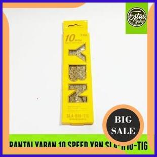 onderdil Rantai Sepeda MTB Roadbike YBN SLA-H10-TIG Gold Chain 10 9 Speed Yaban 140ZZ3