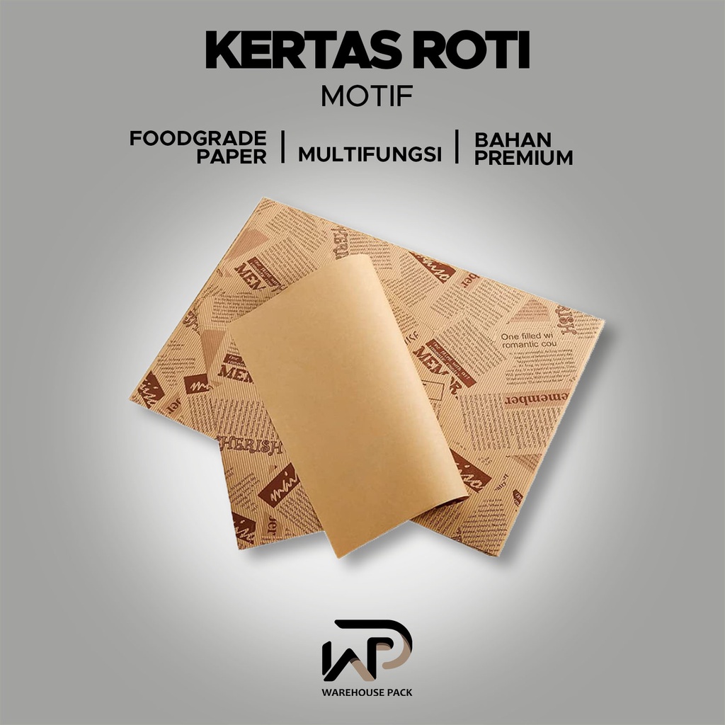 

Kertas Roti Motif 28 x 38 Cm Isi 10 Pcs | Baking Paper Motif | Wrapping Paper Foodgrade | Alas Roti | Alas Makanan Roti / Kue