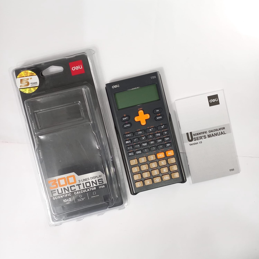 

Calculator / Kalkulator Ilmiah 300 Fungsi E1720 Deli