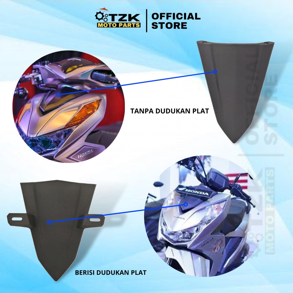 Tameng Kecil Panel Dasi Buta Tanpa Dudukan Plat Nomor Beat New Esp Deluxe Street Thailand K1A 2020 -