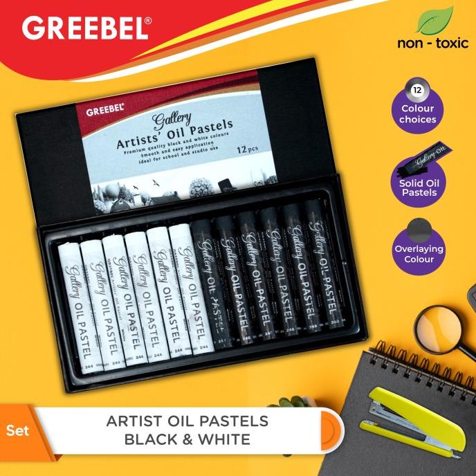 

GREEBEL Artist Oil Pastel Hitam Putih 12 Warna