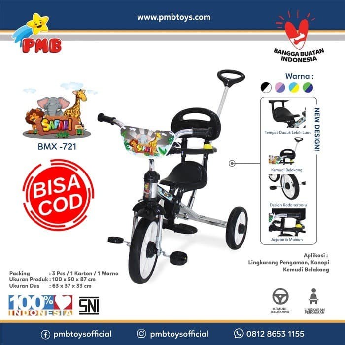 Best Seller Sepeda Roda Tiga Anak Bmx Safari Pmb 721