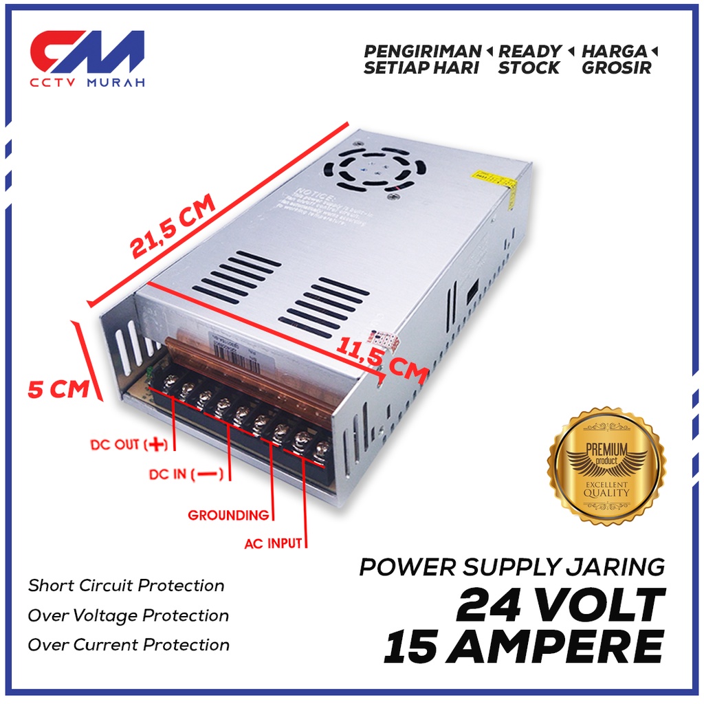 POWER SUPPLY 24V/15A SWITCHING