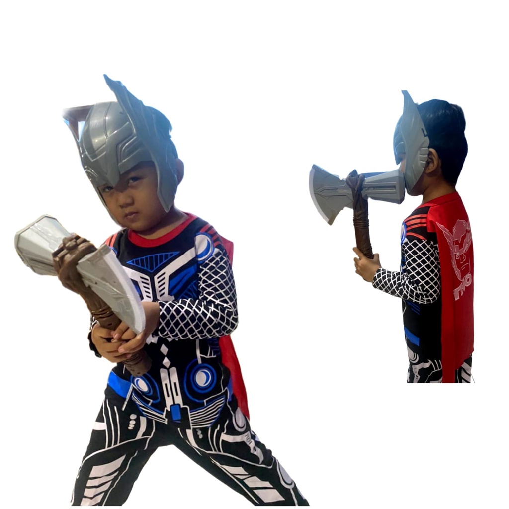 SETELAN BAJU ANAK THOR FREE KAPAK STROMBREAKER 3 IN 1 KE283