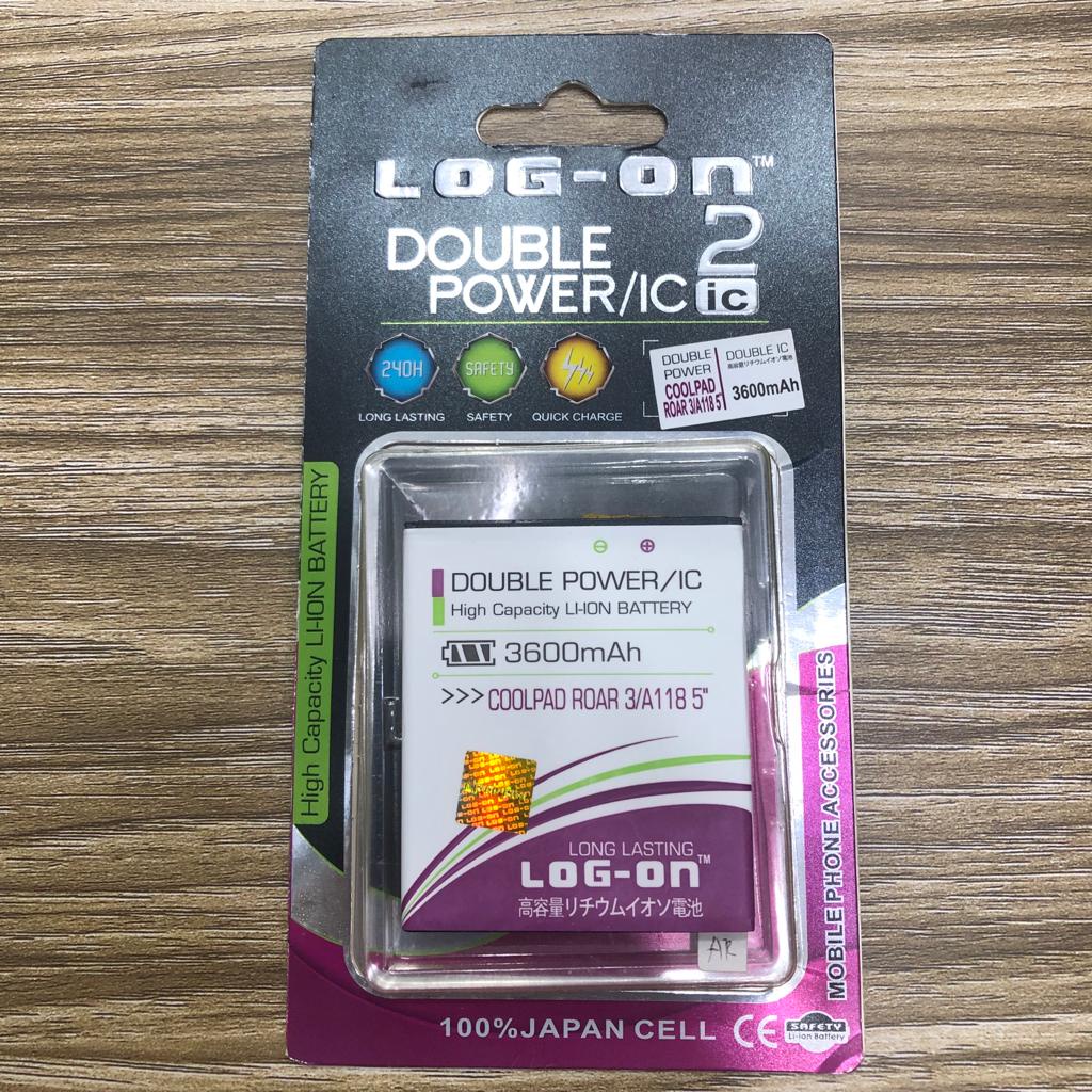 BATERAI LOG ON DOUBLE POWER COOLPAD ROAR 3 A118 CLPD-370