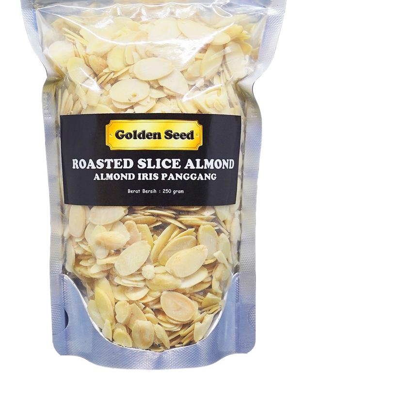 

➹ ALMOND IRIS PANGGANG 250 GRAM PREMIUM - ROASTED ALMOND SLICE 250 GR ❉