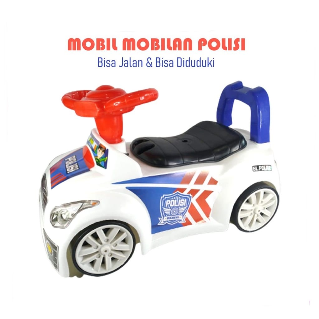 MAINAN MOBIL POLISI DORONG BISA DI NAIKAN / MOBIL SL BESAR MOBIL POLICE DORONG ANAK