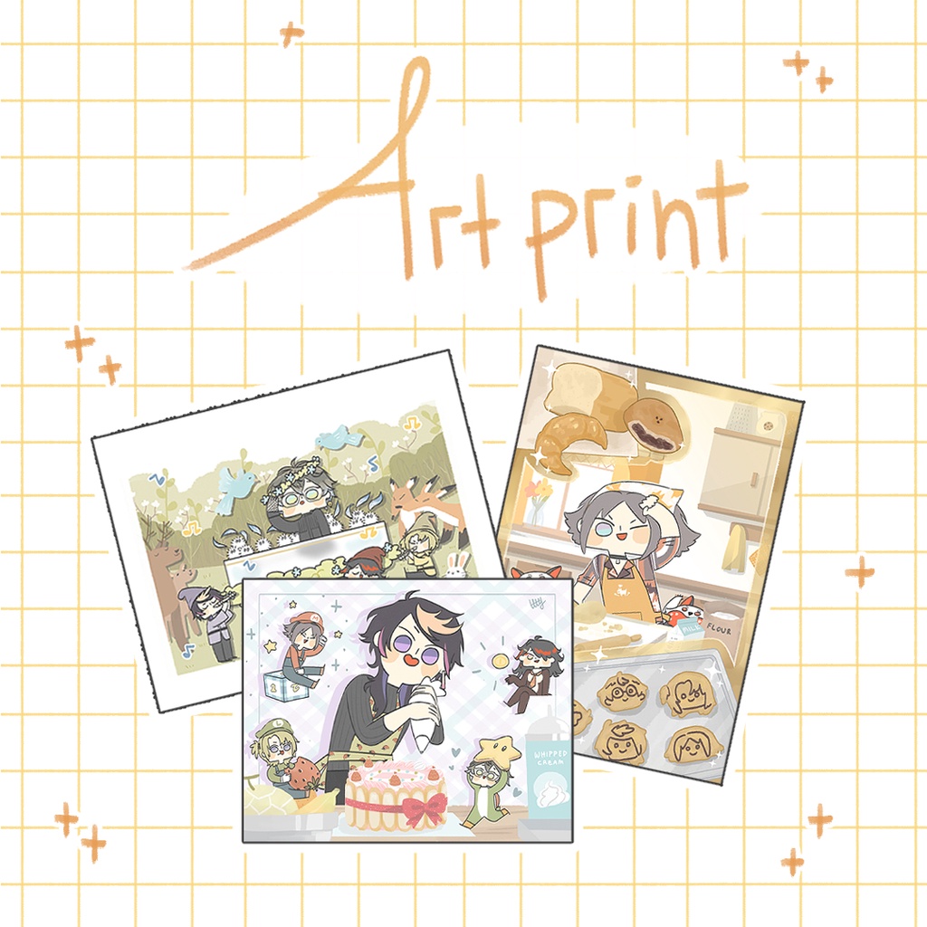 

Art Print A6 Poster Kecil Postcard Luxiem Nijisanji