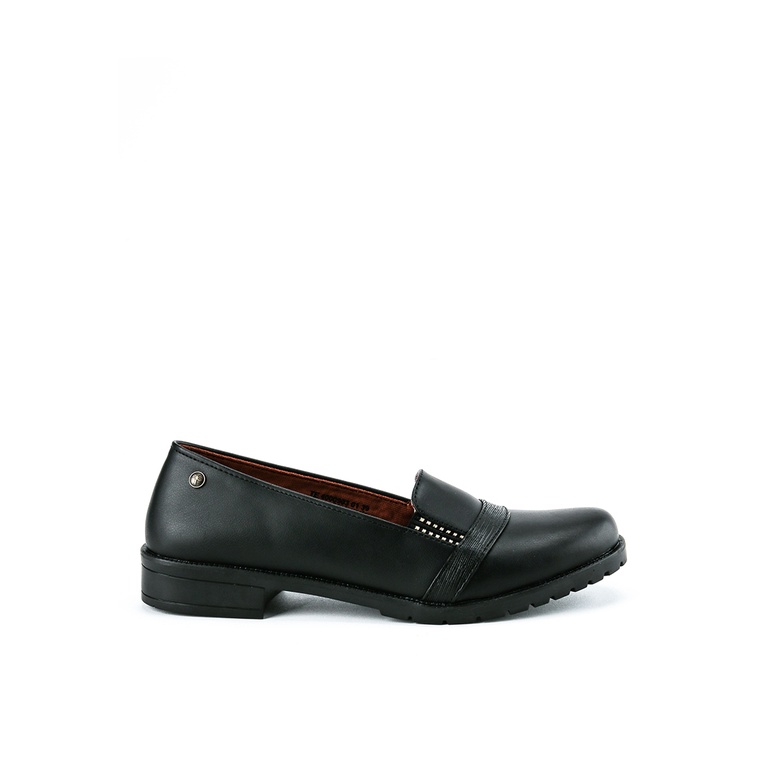 Sepatu Flat Triset Shoes Original PU upper Ceper Kantor Simpel Asli TE4000 / Wanita Cewek Hitam Sint