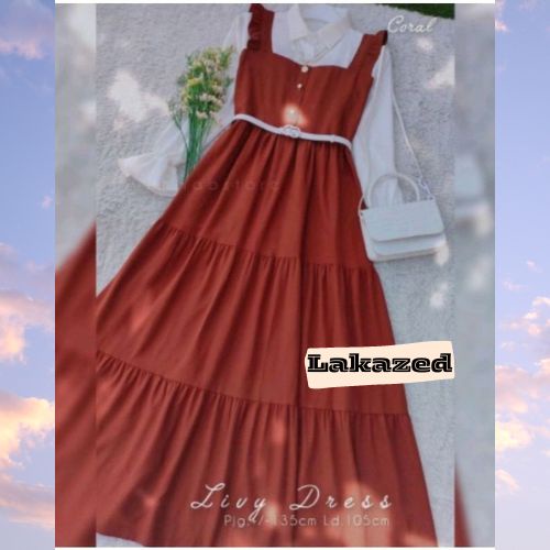 LIVI DRESS POLOS GAMIS AVELA MOTIF KORAN HOMEDRESS BUSUI ATASAN WANITA