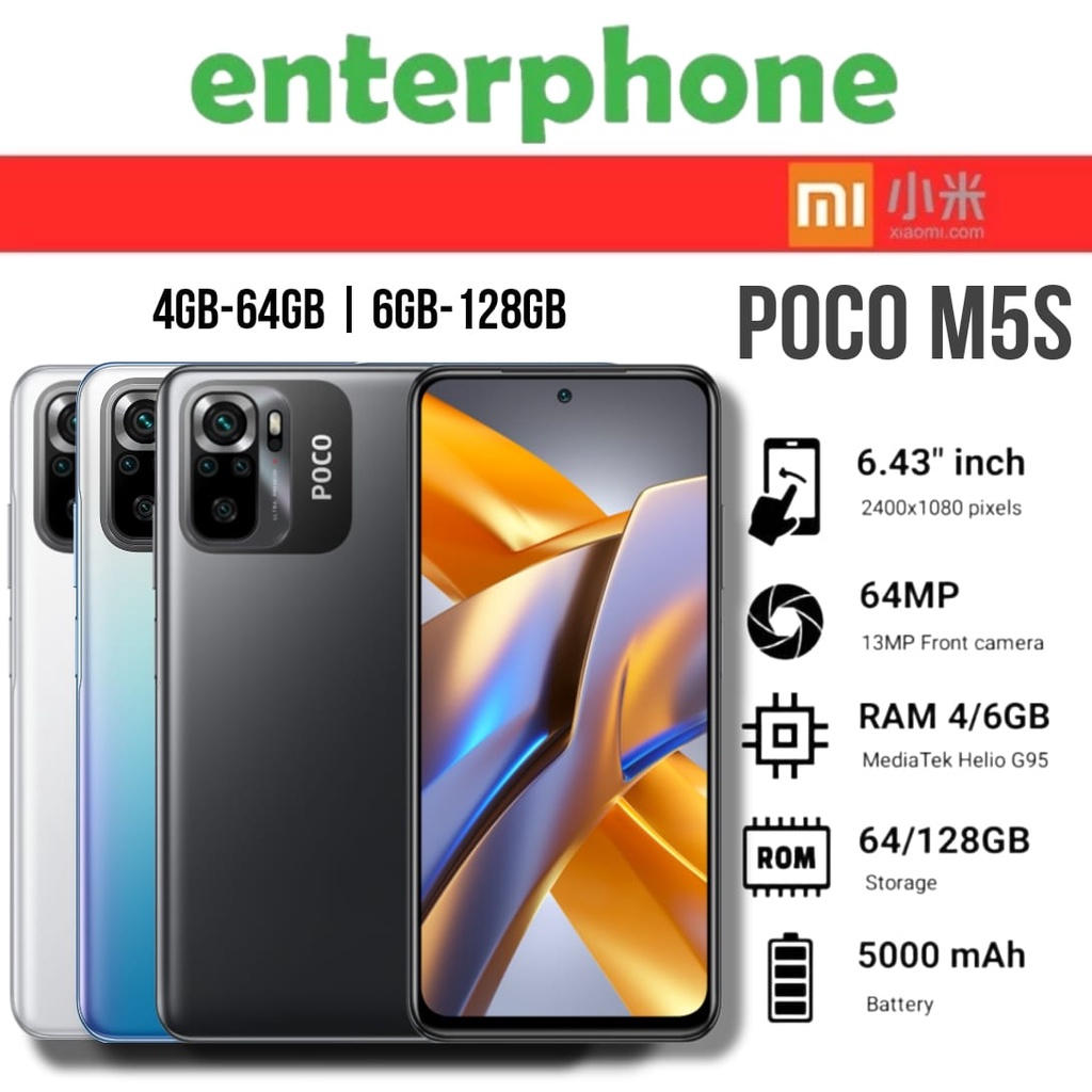 Xiaomi Poco M5s 6/128 GB RAM 6GB Internal 128GB Garansi Resmi