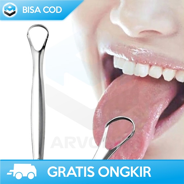 ALAT PEMBERSIH LIDAH GOSOKAN LIDAH STAINLESS ORAL SCRAPER CLEANER SOFT