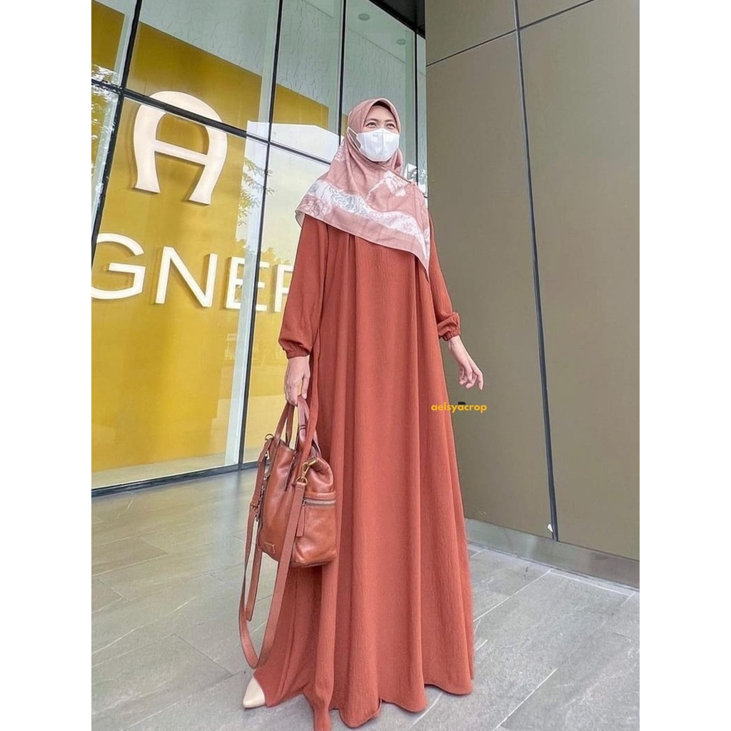 Gamis Crincle Premium Airflow | Tamara Dress | Fashion Muslim Syari | Maura Dress