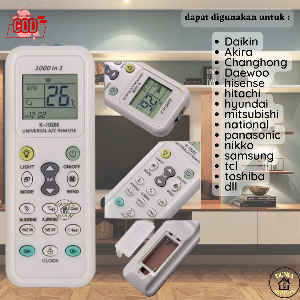 Remot / Remote AC Multi Universal Chunghe 1028 SEMUA MERK AC