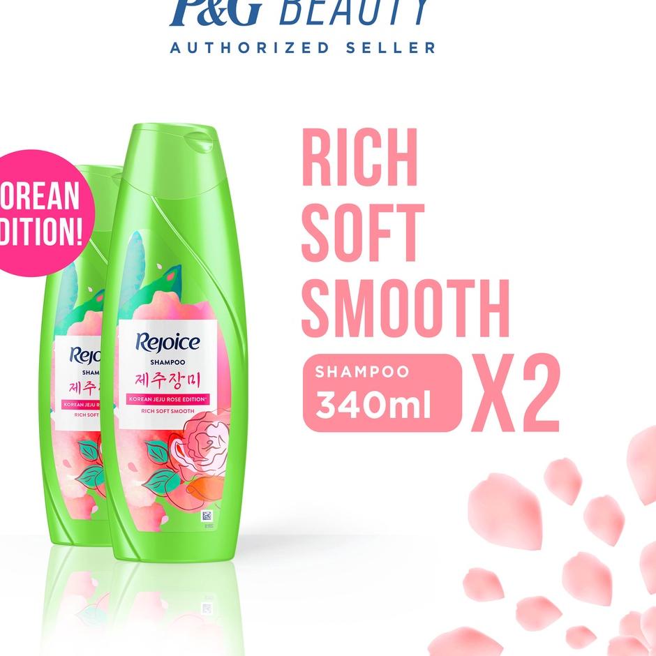 ✽ Rejoice Jeju Rose Shampoo 340ml [Paket isi 2] ☚