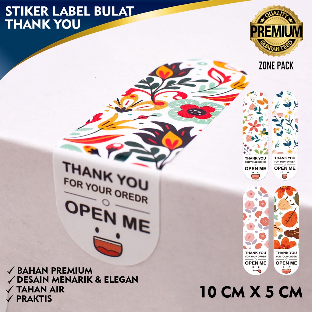 

[100 PCS] Stiker Label Bulat Open Me Thank You For Order | Stiker Penutup Kardus Online Shop | Stiker Penyegel Kemasan