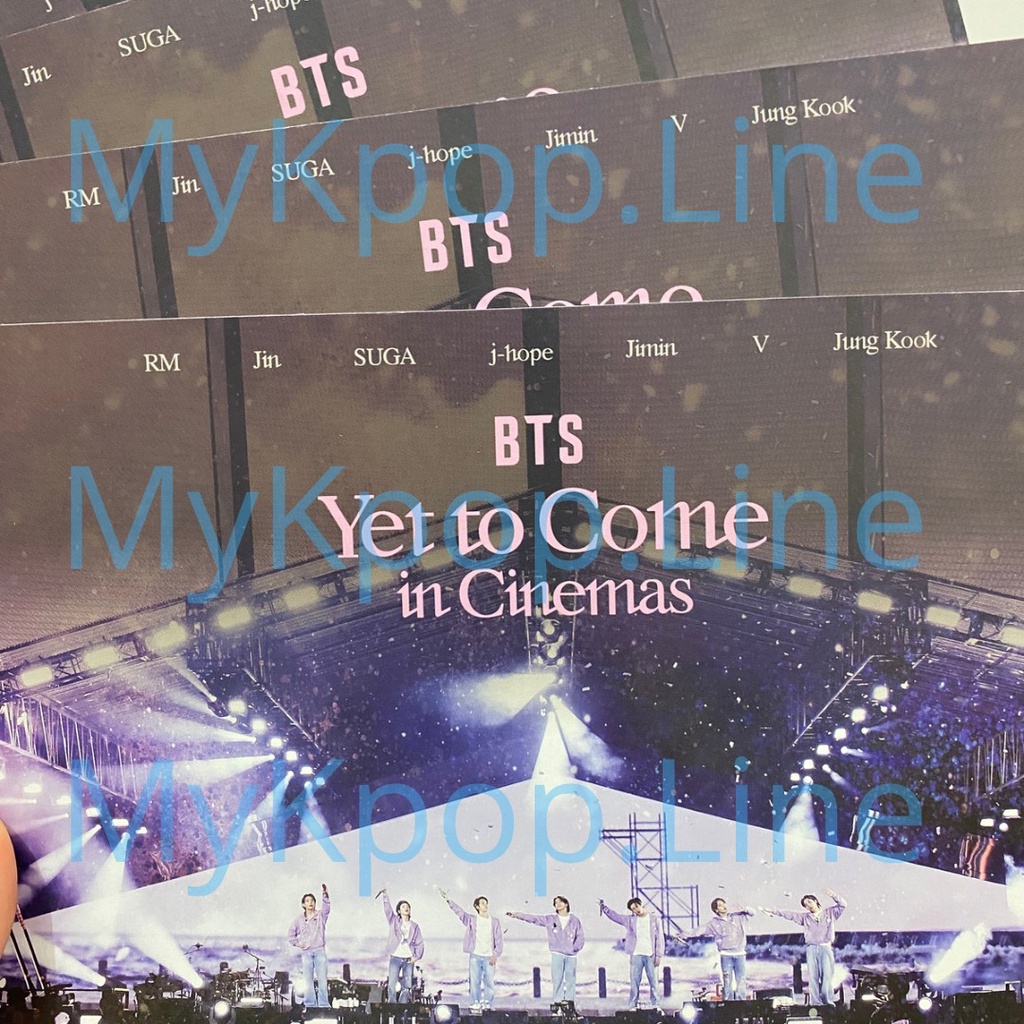 Postcard BTS CGV Yet To Come Ready WTS Bangtan Boys Concert Konser Tiket POB Benefit Jin Jimin Jungk