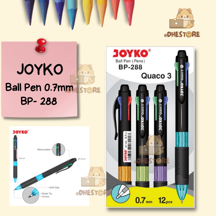 

Pena Joyko Quaco (0.7mm) BP-288 | Pulpen Joyko Quaco BP 288