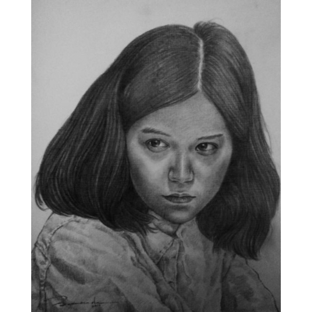 

lukisan wajah pensil couple A4/A3 (bonus figura)