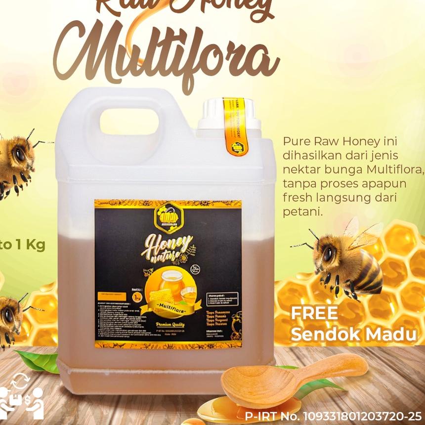 

➻ Murni Asli 1kg Nektar Multiflora 100% Pure Natural Raw Honey ☝