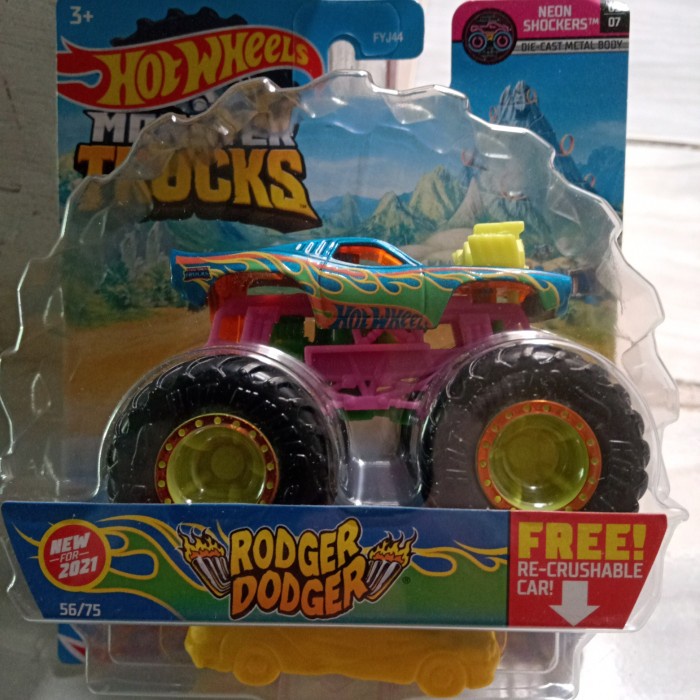 HOTWHEELS HOT WHEELS MONSTER TRUCKS TRUCK RODGER DODGER TERBARU