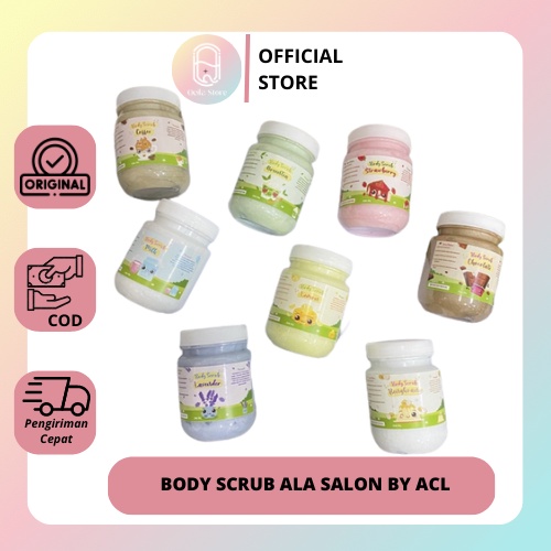 QEILA -  BODY SCRUB ALA SALON BY ACL LULUR BADAN BY ACL BPOM BRIGHTENING BODY SCRUB