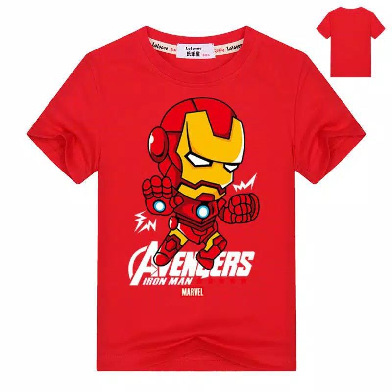 Kaos anak Iron man avengers merah terlaris KAOS ANAK IRON MAN kaos baju iron man anak laki laki kaos