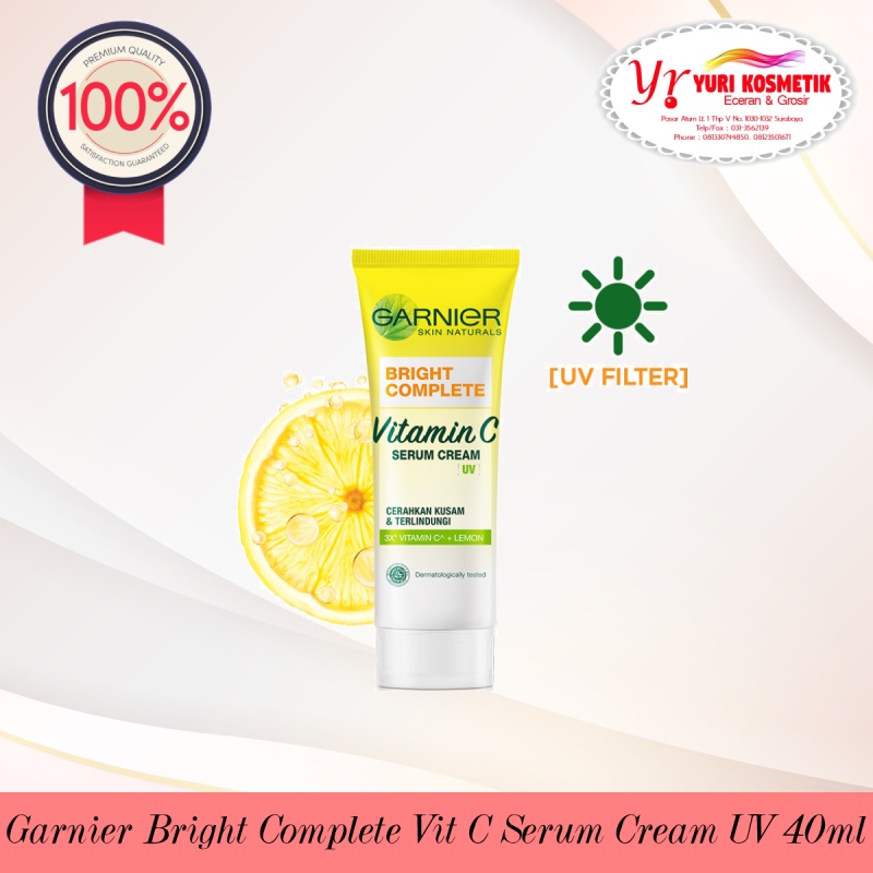 ☘️Yuri Kosmetik☘️ Garnier Bright Complete Vitamin C Serum UVA UVB 20ml / 40ml