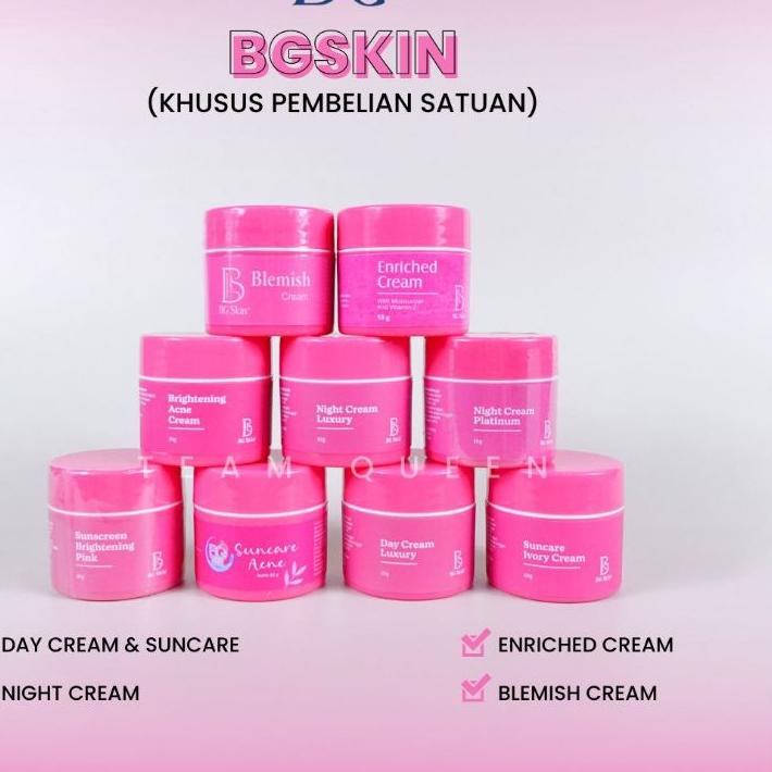 ❂ ECER BG SKIN day cream luxury suncare acne night cream luxury suncare ivory brigtening acne ○