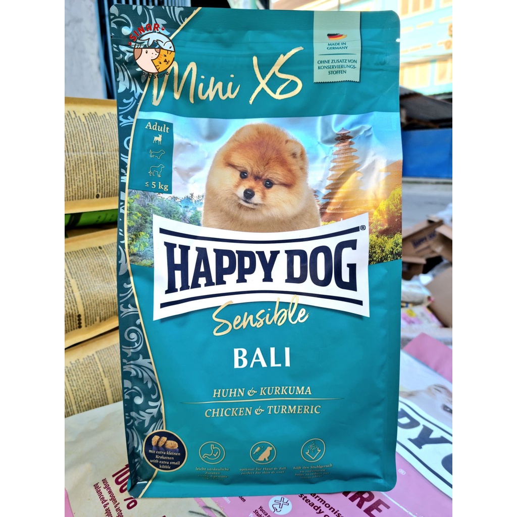 Happy Dog Mini XS Adult Bali 1.3KG Sensible Makanan Anjing Kecil