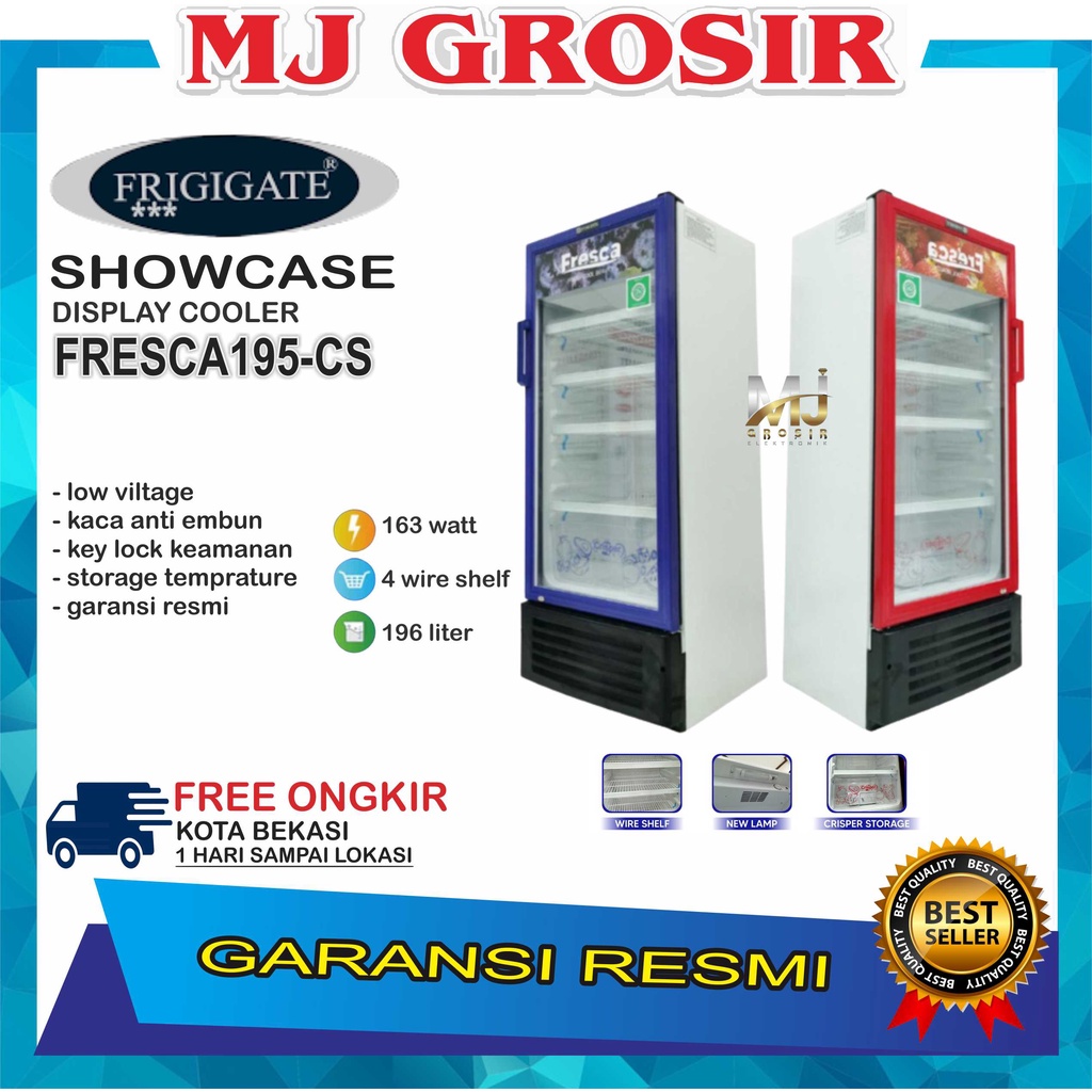 SHOWCASE FRIGIGATE FRESCA 195 CS 4 RAK DISPLAY COOLER LOW BY FUJISEI