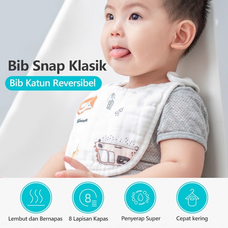 Celemek Bayi Clemek Makan Baby Slabber Bayi Bib Kain Handuk Cemek Makanan Air Liur Waterproof Batita Balita Anak Laki Laki Perempuan ACK38