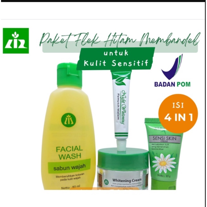 Liz Skincare Paket 4 in 1 Flek Hitam Membandel dr listiani Night Whitening Cream / Liz Skincare Day 