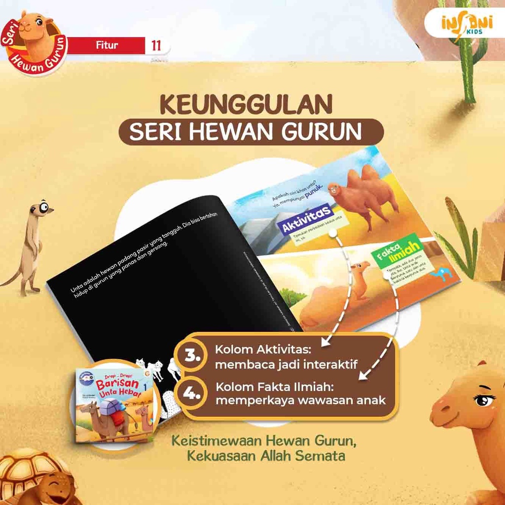 Buku Anak Muslim 1 Set Seri Hewan Gurun (Isi 3 Buku) - Gema Insani