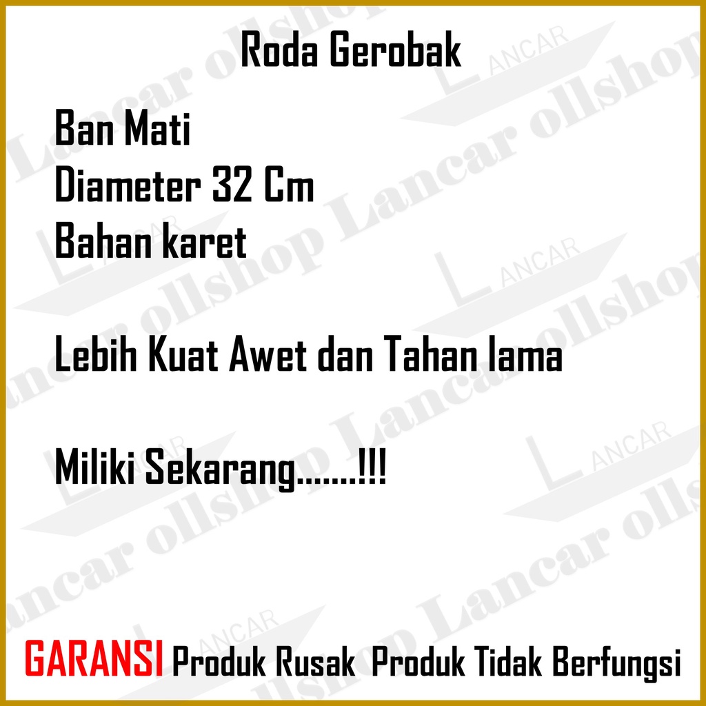 Ban Roda Gerobak Pasir Dorong Sorong Model Arco Artco / Roda Gerobak Sorong Dorong Ban Mati