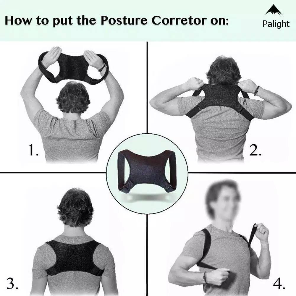 Penyangga Punggung Shoulder Back Support Belt Posture Corrector Korset Tali tulang Belakang alat penopang tubuh tegab berdiri terapi