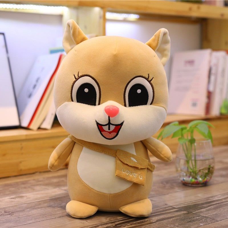 Boneka Tupai Lucu Imut Pakat Tas Selempang Ransel Mainan Boneka Anak Viral Cocok Buat Kado Ulang Tahun Anak/Sahabat/Pacar Ukuran 30cm Bahan Halus Lembut