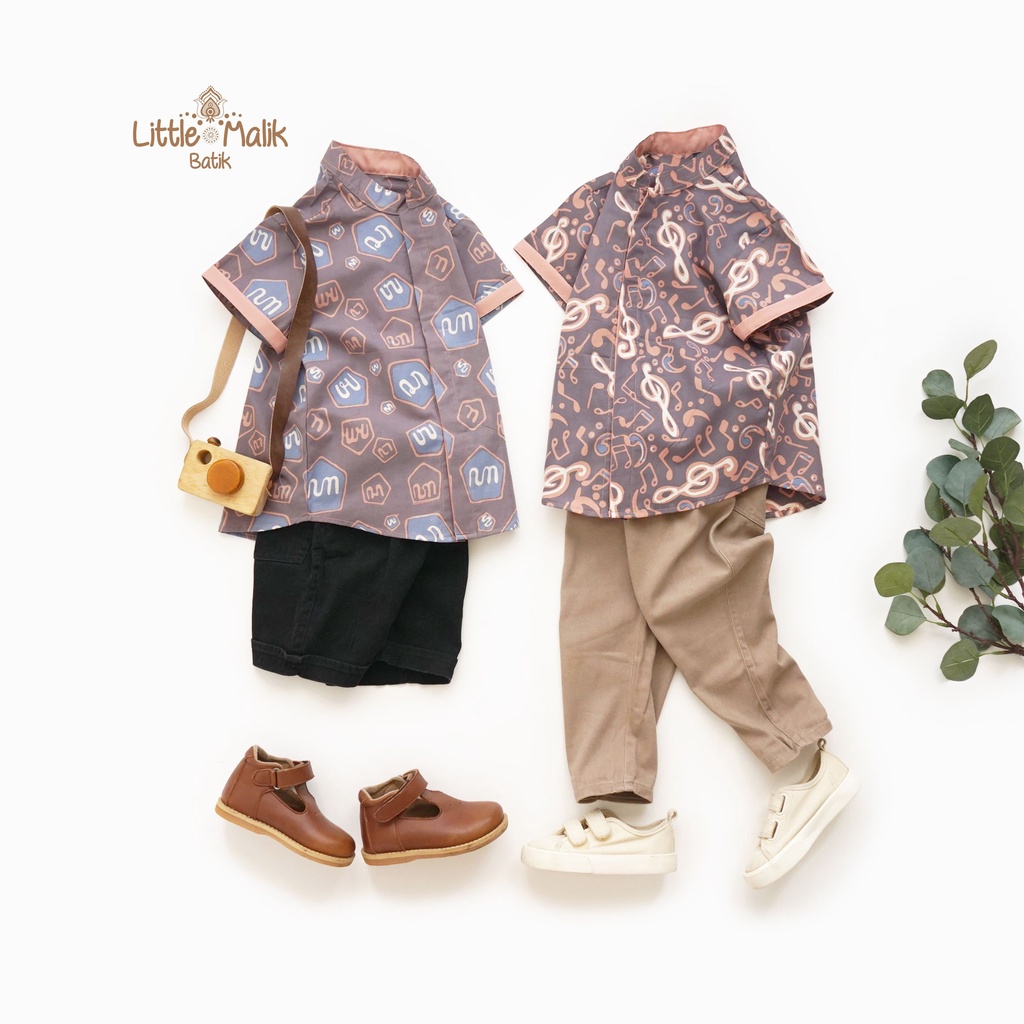 Kemeja Batik Anak Lengan Pendek By Little Malik Batik, Lawasan Solo