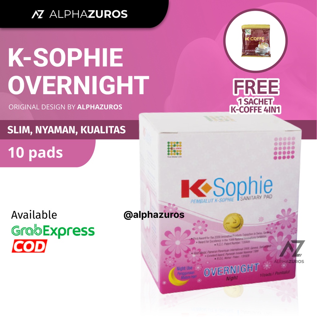K-Sophie Night Use (isi 10 Pads) Untuk Malam Hari Overnight Pembalut K-Link Pembalut Berkualitas Pem
