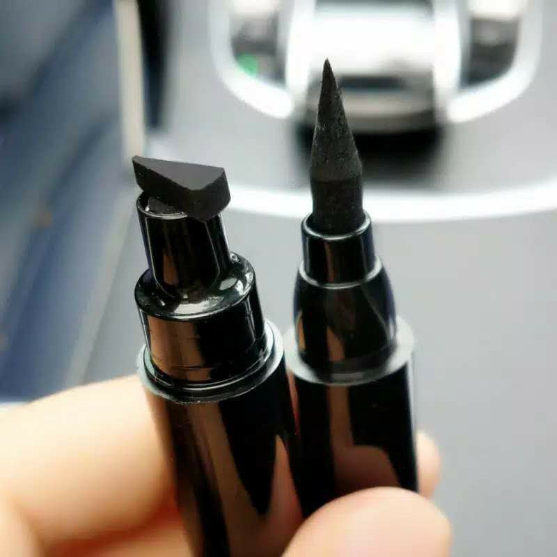 Eyeliner stamp double head black quick dry vamp tool xx006 eyeliner stamp 2in1 eyeliner Waterproop