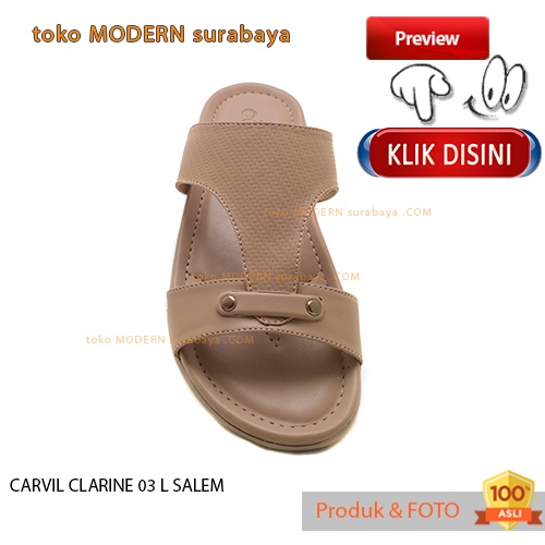 Sandal wanita casual sendal slide flat CARVIL CLARINE 03 L