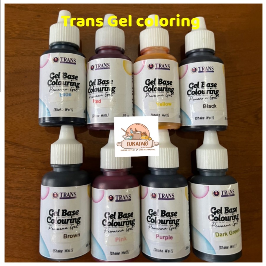 

Trans Gel Colouring Brown0.88oz Pewarna makanan icing color Coklat Chocolate cokelat