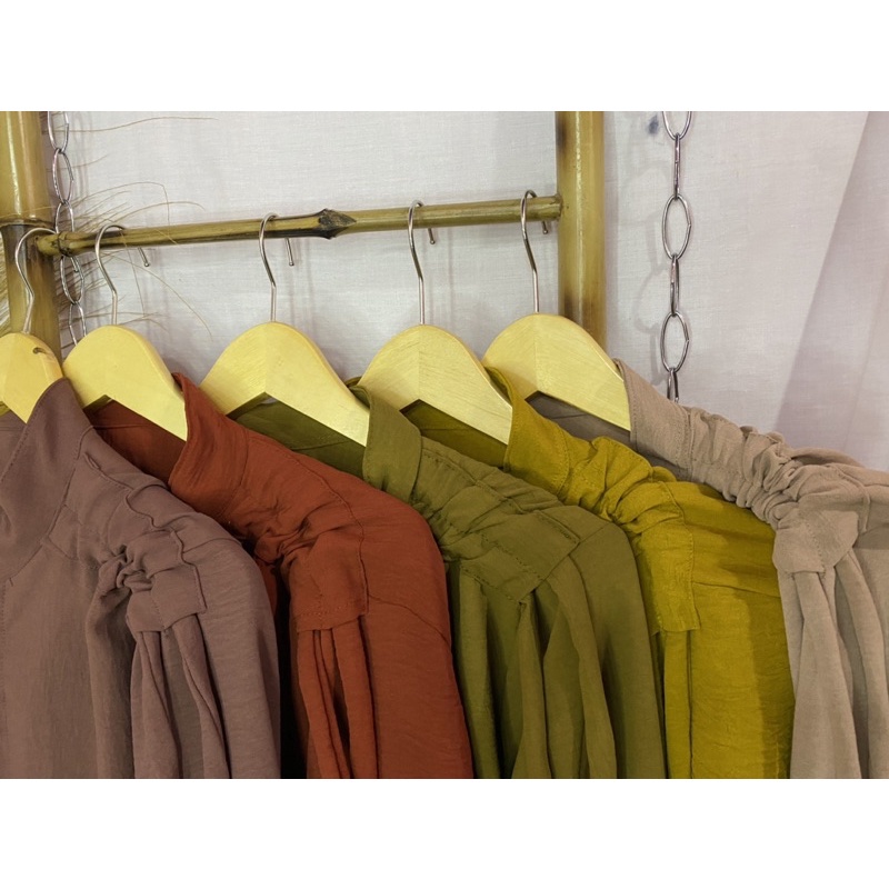 GAVI LENGAN SERUT CRINCLE BLOUSE /  KEMEJA PANJANG GAVY