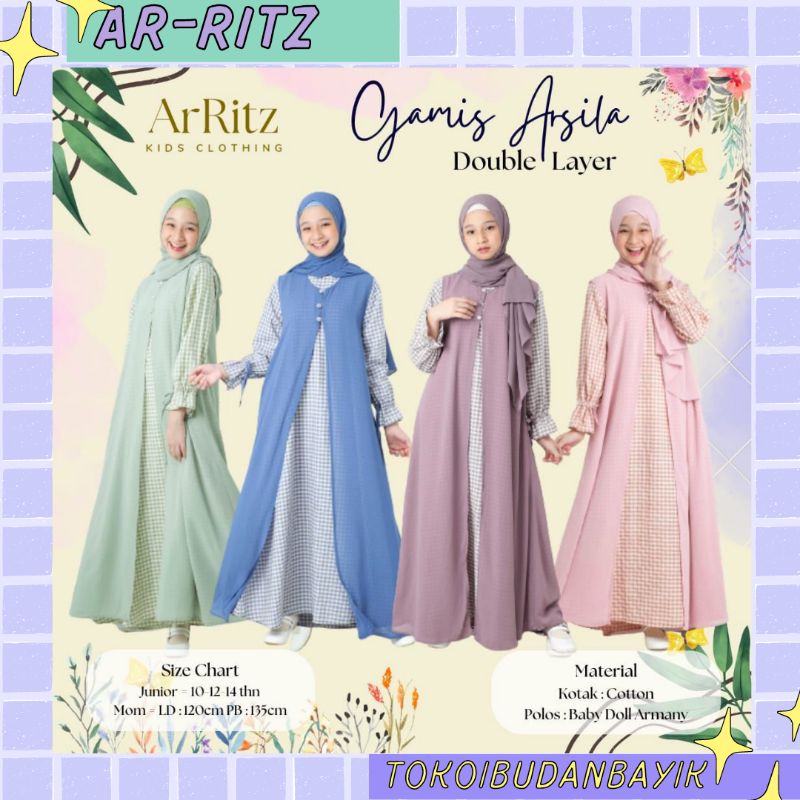 Restock Gamis Arsila Junior ar-ritz Kids Clothing/gamis anak