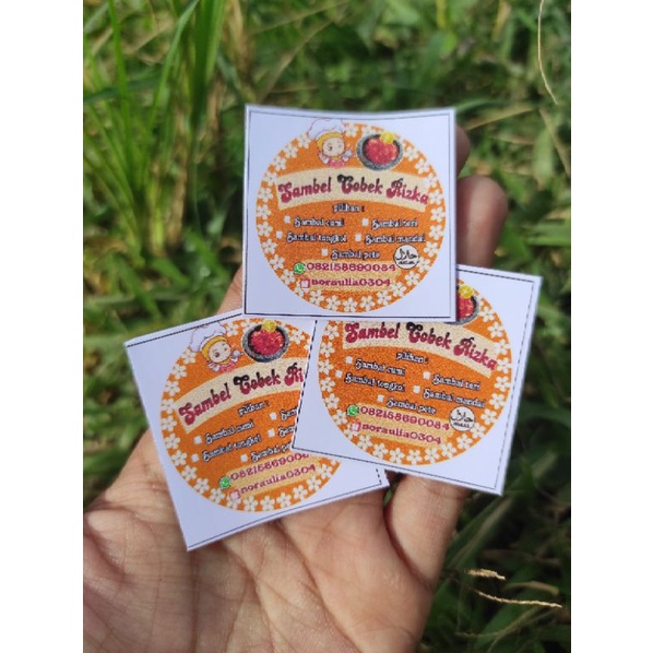 

stiker custum untuk sambel dll bisa req